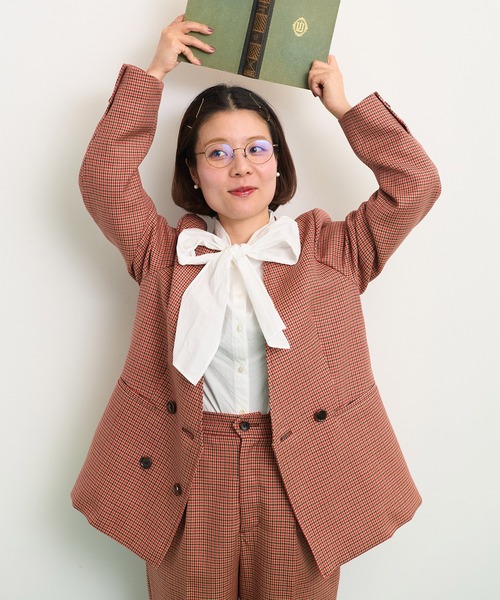 CHILD WOMAN（チャイルドウーマン）の「2/30グミ加工 レトロ千鳥柄
