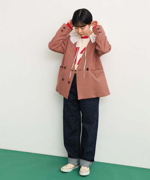 CHILD WOMAN（チャイルドウーマン）の「2/30グミ加工 レトロ千鳥柄