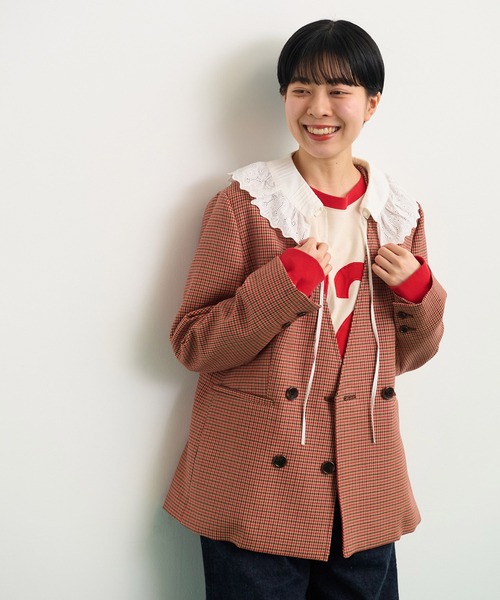 CHILD WOMAN（チャイルドウーマン）の「2/30グミ加工 レトロ千鳥柄