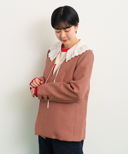 CHILD WOMAN（チャイルドウーマン）の「2/30グミ加工 レトロ千鳥柄 
