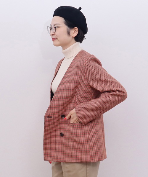 CHILD WOMAN（チャイルドウーマン）の「2/30グミ加工 レトロ千鳥柄 