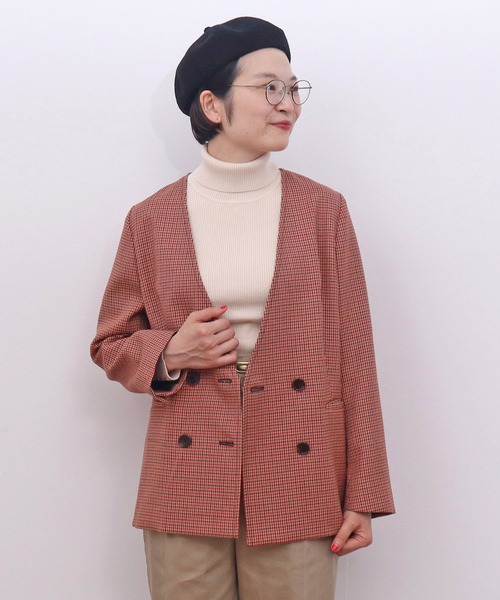 CHILD WOMAN（チャイルドウーマン）の「2/30グミ加工 レトロ千鳥柄