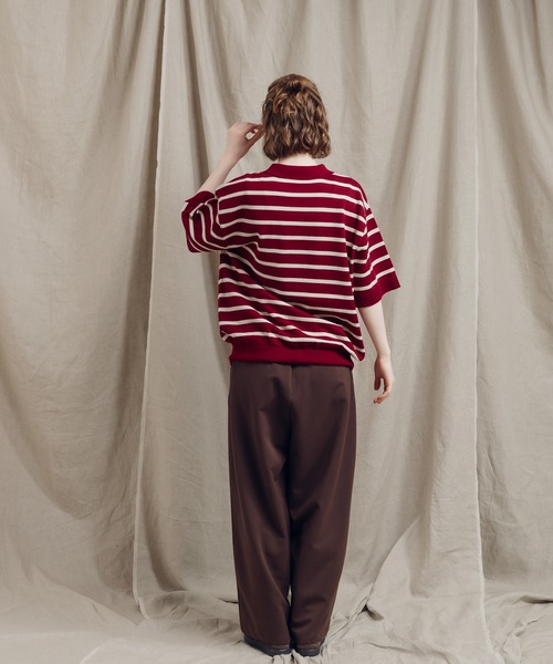 MUHET（ミュエータ）の「アソートニットポロシャツ（ポロシャツ・レディース・ブラック/ベージュ/ネイビー/カーキ/ボルドー・X-LARGE/MEDIUM）」の16枚目の写真