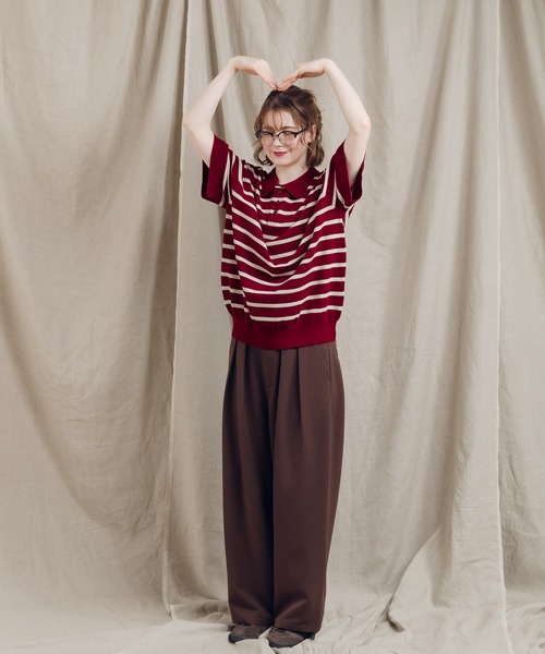 12AW Martin Margiela ニットポロシャツ ボルドー ウール 1 MUHET（ミュエータ）の「アソートニットポロシャツ（ポロシャツ）」 - WEAR