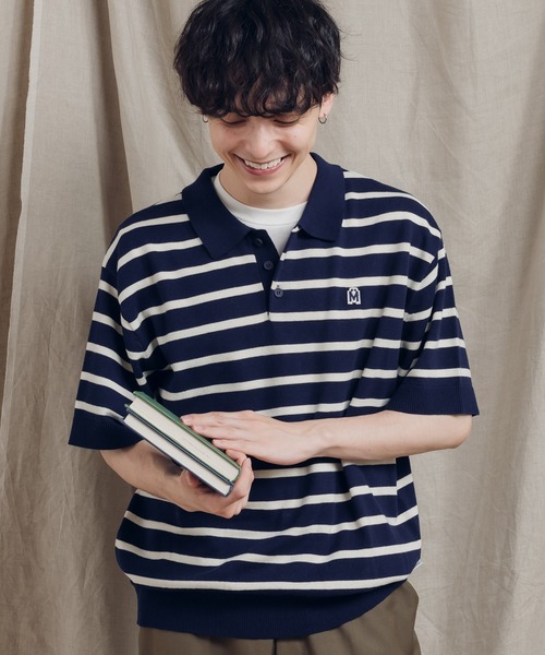 MUHET（ミュエータ）の「アソートニットポロシャツ（ポロシャツ・レディース・ブラック/ベージュ/ネイビー/カーキ/ボルドー・X-LARGE/MEDIUM）」の6枚目の写真