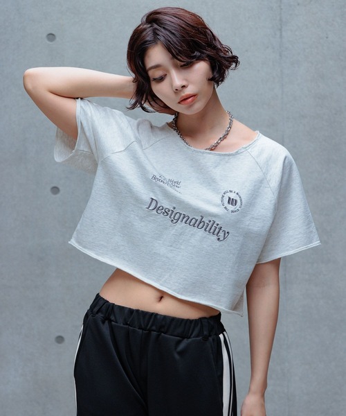 PAGEBOY(ページボーイ)の「ヴィンテージシシュウゲームミニウラケ(Tシャツ/カットソー・レディース・チャコールグレー/グリーン/オートミール・FREE)」の2枚目の写真