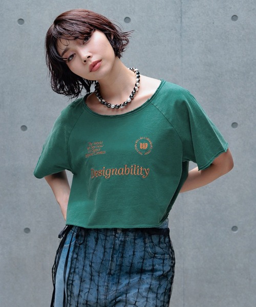 PAGEBOY(ページボーイ)の「ヴィンテージシシュウゲームミニウラケ(Tシャツ/カットソー・レディース・チャコールグレー/グリーン/オートミール・FREE)」の18枚目の写真