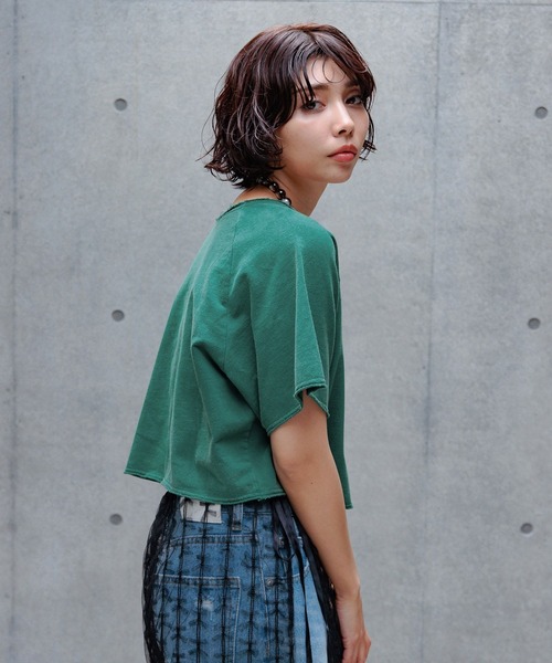 PAGEBOY(ページボーイ)の「ヴィンテージシシュウゲームミニウラケ(Tシャツ/カットソー・レディース・チャコールグレー/グリーン/オートミール・FREE)」の19枚目の写真