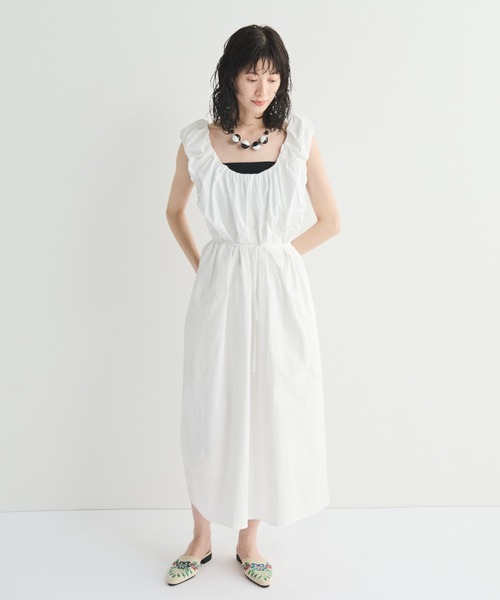 ギャザーショルダーワンピース（ワンピース）｜MERLOT（メルロー）の  