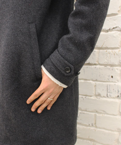 CIAOPANIC（チャオパニック）の「【Ciaopanic】ウールメルトンステンカラーコート（ステンカラーコート・メンズ・チャコールグレー/オリーブ/ネイビー/キャメル・MEDIUM/LARGE）」の7枚目の写真