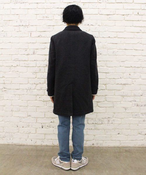 CIAOPANIC（チャオパニック）の「【Ciaopanic】ウールメルトンステンカラーコート（ステンカラーコート・メンズ・チャコールグレー/オリーブ/ネイビー/キャメル・MEDIUM/LARGE）」の13枚目の写真