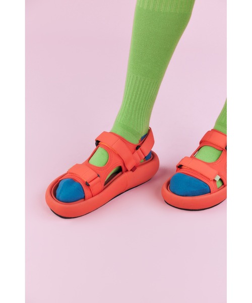 nagonstans(ナゴンスタンス)の「ベルクロ Sandal(サンダル・レディース・ブラック/オレンジ・23cm/24cm/25cm)」の3枚目の写真