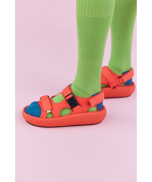 nagonstans(ナゴンスタンス)の「ベルクロ Sandal(サンダル・レディース・ブラック/オレンジ・23cm/24cm/25cm)」の4枚目の写真
