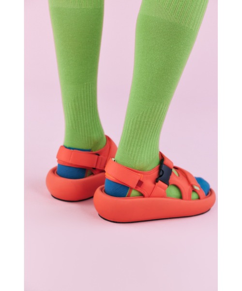 nagonstans(ナゴンスタンス)の「ベルクロ Sandal(サンダル・レディース・ブラック/オレンジ・23cm/24cm/25cm)」の6枚目の写真