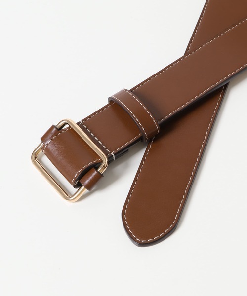 URBAN RESEARCH DOORS(アーバンリサーチドアーズ)の「ステッチベルト(ベルト・レディース・ブラック/ダークブラウン・ONE)」の4枚目の写真