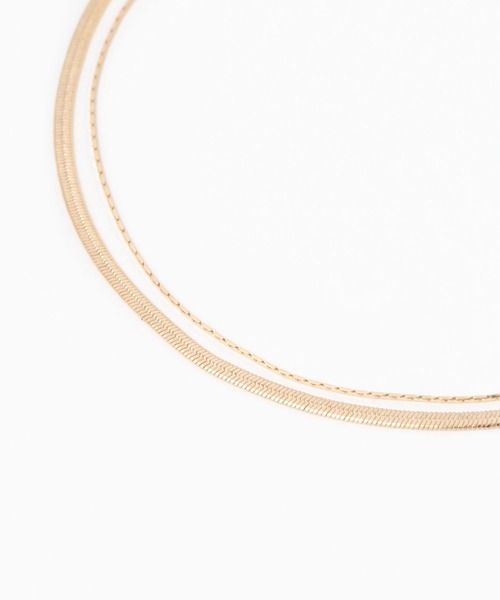 Heather（ヘザー）の「シンプル２連ネックレス　126757（ネックレス・レディース・ゴールド/シルバー・ONE SIZE）」の4枚目の写真