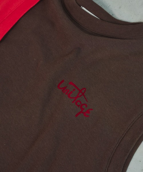 Unitage(ユニテージ)の「フロッキープリントノースリTEE(Tシャツ/カットソー・レディース・ダークブラウン/ホワイト/レッド・FREE)」の13枚目の写真