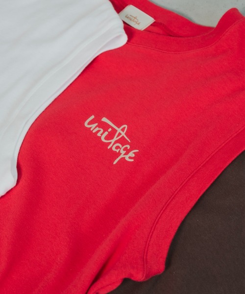 Unitage(ユニテージ)の「フロッキープリントノースリTEE(Tシャツ/カットソー・レディース・ダークブラウン/ホワイト/レッド・FREE)」の14枚目の写真