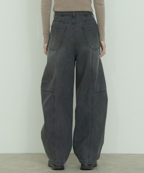 HEILIS(ヘイリス)の「≪セットアップ対応≫【S,Mサイズ展開あり】センターシームデニムカーブパンツ / デニムパンツ ワイド インディゴ ブルー グレー(デニムパンツ・レディース・ブルー/グレー/インディゴブルー・MEDIUM/SMALL)」の6枚目の写真