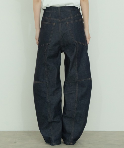 INSCRE カットオフデニムパンツ ブルー INSCRE カットオフデニムパンツ ブルー
