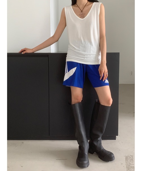 Didot.showroom(ディドット ショールーム)の「ピーチスキンモダールタンクトップ(タンクトップ・レディース・チャコール/グレー/アイボリー/ピンクベージュ・FREE)」の12枚目の写真