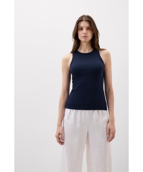 Intimissimi(インティミッシミ)の「Superiorコットン リブ タンクトップ【夏 マストアイテム】(タンクトップ・レディース・ブラック/スカイブルー/ワインレッド/ホワイト/パープル/ライトパープル/ミント/インディゴブルー/グリーン系その他2/カーキ/モカ/サーモンピンク/グレイッシュブルー/アーミー/ブルー/セージグリーン/ワイン/ダークインディゴブルー/チェリーピンク/ライトブルー/ライラック/ライトイエロー/ブルーグリーン/マルーン/ダークパープル・M/S/L)」の12枚目の写真