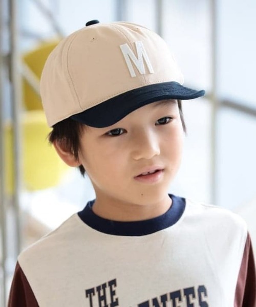 BEAMS mini(ビームスミニ)の「BEAMS mini / アルファベット ワッペン ツイルキャップ 2024FW(キャップ・キッズ・その他/ネイビー/ピンク/グリーン・F(52~54㎝))」の4枚目の写真