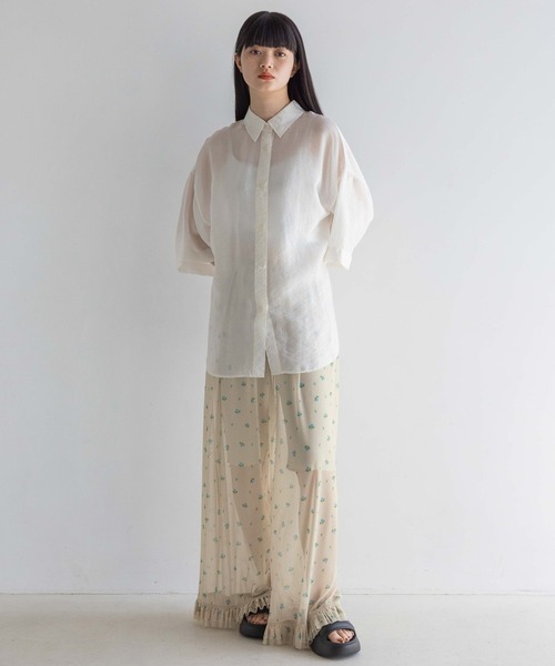 yuw（ユウ）の「フラワーチュールパンツ 131383（その他パンツ・レディース・ブラック/ベージュ・FREE）」の11枚目の写真