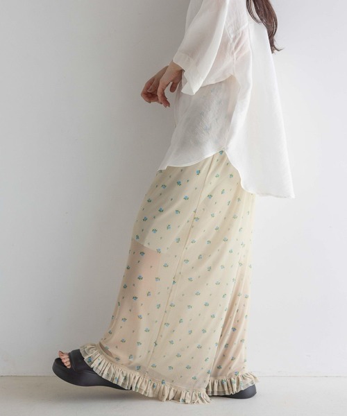 2〜3回着用yuw チュールシアーフリルパンツ　レオパード　lowrysfarm 2〜3回着用yuw チュールシアーフリルパンツ レオパード