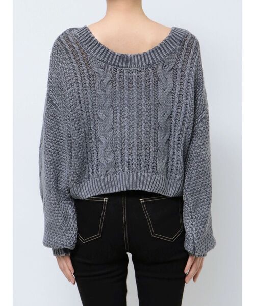 GYDA（ジェイダ）の「2WAYブリーチBACKボタンニットトップス（ニット/セーター・レディース・チャコールグレー/ベージュ/ネイビー・FREE）」の16枚目の写真