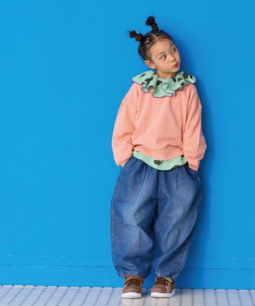 Life Support Products（ライフサポートプロダクツ）の「コクーンデニムパンツ（デニムパンツ・キッズ・ブラック/ネイビー・80/90/95/100/110/120/130/140/150）」の4枚目の写真