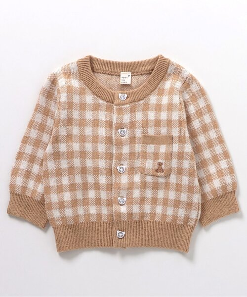 apres les cours（アプレレクール）の「ポケット付きニットカーディガン（カーディガン/ボレロ・キッズ・ベージュ/アイボリー・80/70）」の4枚目の写真