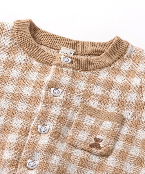 apres les cours（アプレレクール）の「ポケット付きニットカーディガン（カーディガン/ボレロ・キッズ・ベージュ/アイボリー・80/70）」の11枚目の写真