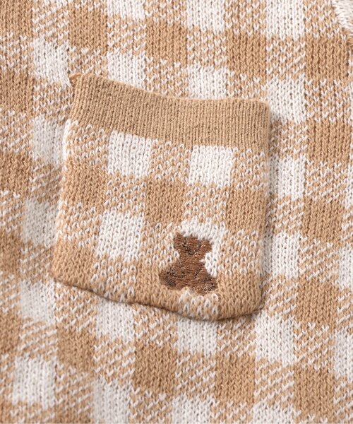apres les cours（アプレレクール）の「ポケット付きニットカーディガン（カーディガン/ボレロ・キッズ・ベージュ/アイボリー・80/70）」の13枚目の写真