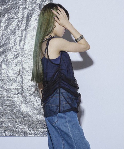 Ezick ANNONIM（エジックアノニム）の「Drawstring セットシアートップス（Tシャツ/カットソー・レディース・ブラック/ホワイト・FREE）」の21枚目の写真