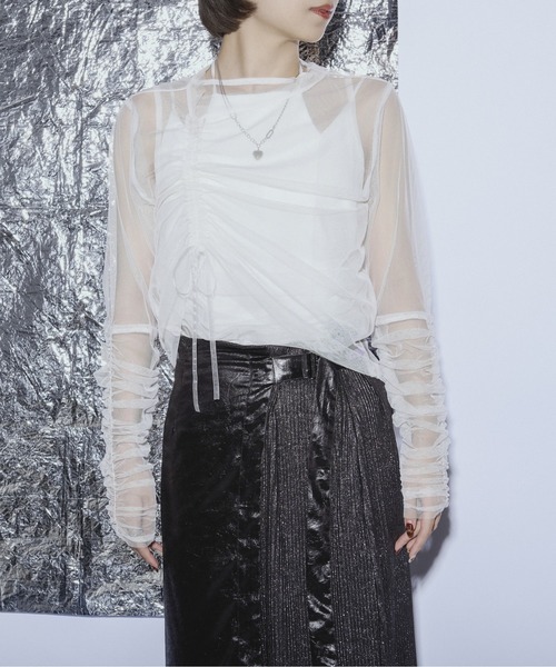 トップス non セール】Drawstring セットシアートップス（Tシャツ/カットソー