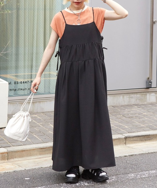 w closet（ダブルクローゼット）の「脇リボンキャミワンピース