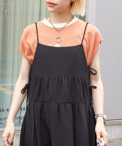 w closet（ダブルクローゼット）の「脇リボンキャミワンピース