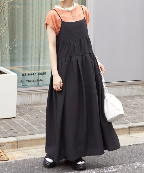 w closet（ダブルクローゼット）の「脇リボンキャミワンピース