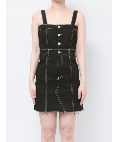 EVRIS（エヴリス）の「デニムジャンスカ（ジャンパースカート・レディース・インディゴブルー/ブラック・SMALL/MEDIUM）」の21枚目の写真