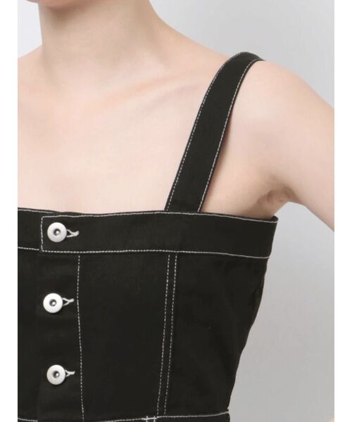 EVRIS（エヴリス）の「デニムジャンスカ（ジャンパースカート・レディース・インディゴブルー/ブラック・SMALL/MEDIUM）」の17枚目の写真