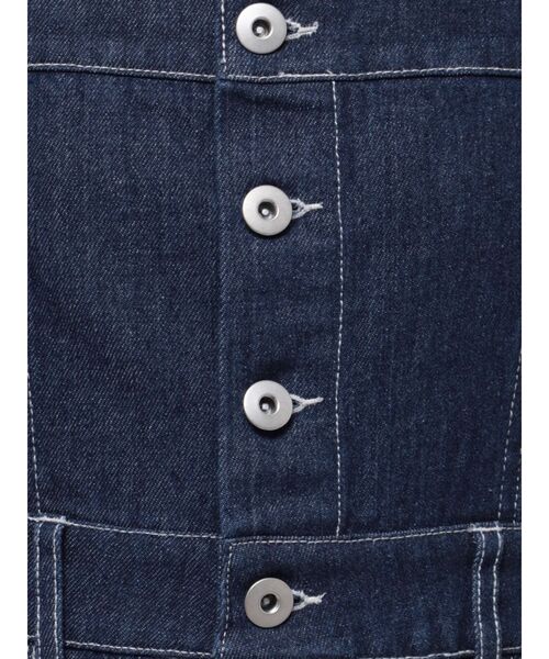 EVRIS（エヴリス）の「デニムジャンスカ（ジャンパースカート・レディース・インディゴブルー/ブラック・SMALL/MEDIUM）」の5枚目の写真