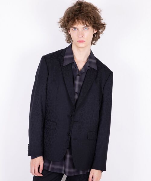 HYSTERIC GLAMOUR（ヒステリックグラマー）の「LIP LEOジャガード 2ツ釦テーラードジャケット（テーラードジャケット・メンズ・ブラック系その他・MEDIUM/LARGE）」の5枚目の写真
