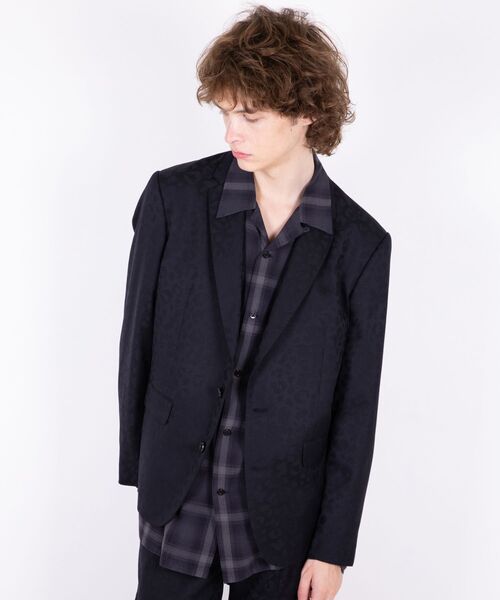 HYSTERIC GLAMOUR（ヒステリックグラマー）の「LIP LEOジャガード 2ツ釦テーラードジャケット（テーラードジャケット・メンズ・ブラック系その他・MEDIUM/LARGE）」の6枚目の写真