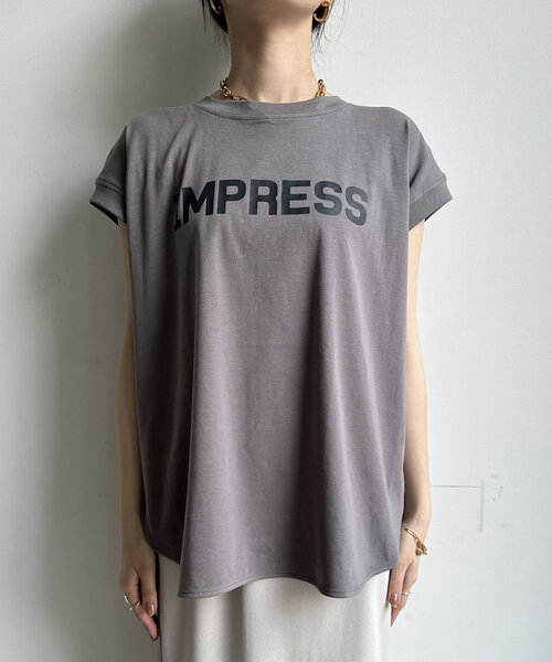 DouDou(ドゥドゥ)の「【WEB限定】IMPRESSロゴフレンチTEE(シャツ/ブラウス・レディース・ピンク/オフホワイト/チャコールグレー・FREE)」の20枚目の写真