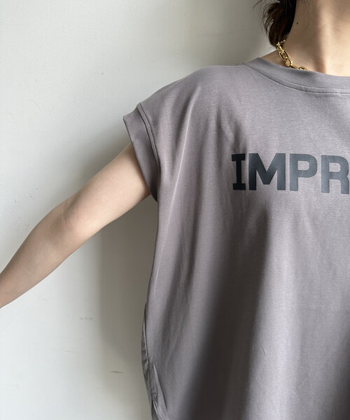 DouDou(ドゥドゥ)の「【WEB限定】IMPRESSロゴフレンチTEE(シャツ/ブラウス・レディース・ピンク/オフホワイト/チャコールグレー・FREE)」の15枚目の写真