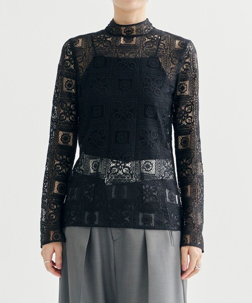 THINGS THAT MATTER(シングス ザット マター)の「【THINGS THAT MATTER/シングス ザット マター】《STUDIOUS別注》レーストップス(Tシャツ/カットソー・レディース・ブルー/ホワイト/ブラック・FREE)」の3枚目の写真