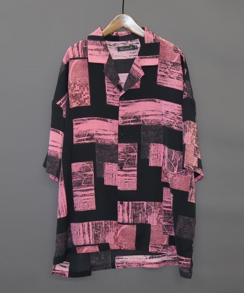 LUXSTYLE(ラグスタイル)の「総柄プリント開襟半袖シャツ(シャツ/ブラウス・メンズ・A/B/C/D/E/G/H/I/J/K/L/F/S/T/P/M/N/O/R/その他11/その他16/その他15/その他17/その他18/その他12/その他8/その他10/その他14/その他9/その他19/その他13・M/L)」の4枚目の写真