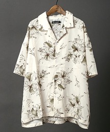 LUXSTYLE（ラグスタイル）の「総柄プリント開襟半袖シャツ（シャツ/ブラウス）」