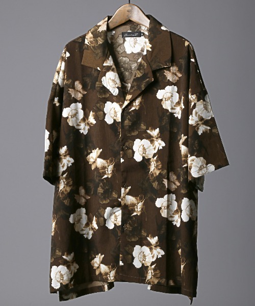 LUXSTYLE（ラグスタイル）の「総柄プリント開襟半袖シャツ（シャツ/ブラウス・メンズ・A/B/C/D/E/G/H/I/J/K/L/F/S/T/P/M/N・M/L）」の14枚目の写真